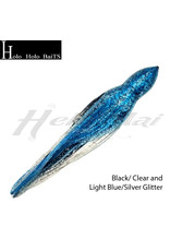 HOLO HOLO HAWAII (HHH) HHH, 9" SQUID LURE SKIRT BLACK BLUE SILVER ICY #627