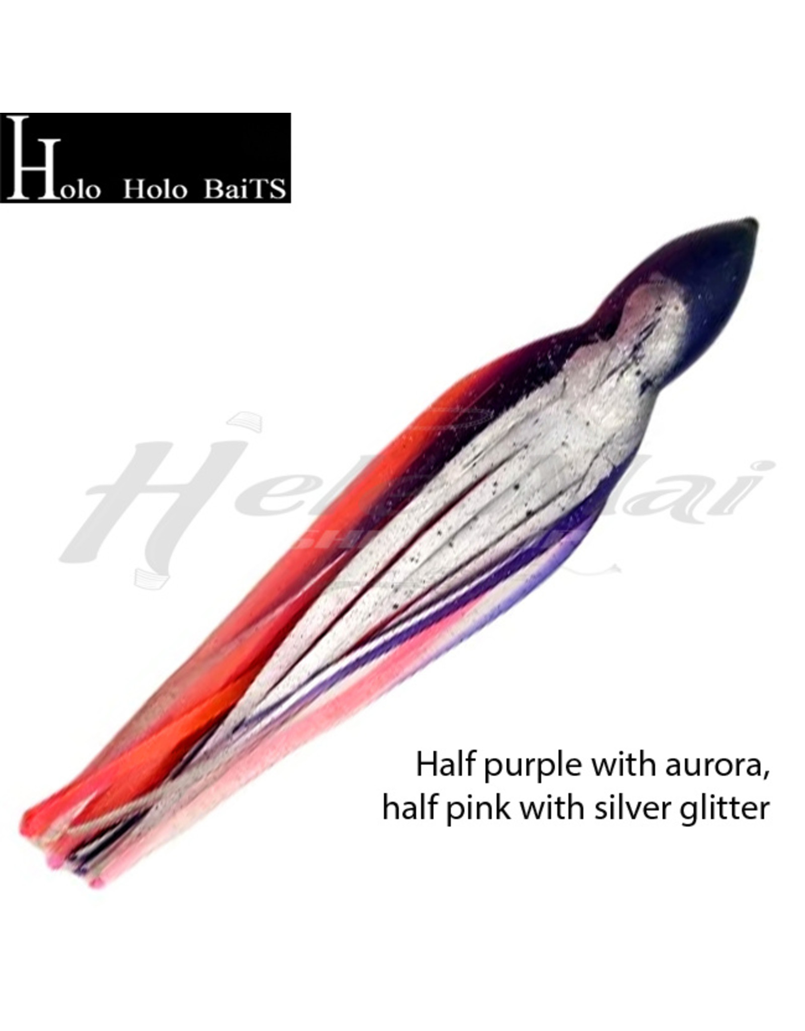 HOLO HOLO HAWAII (HHH) HHH, 9" SQUID LURE SKIRT FLASH SALMON BLACK #414