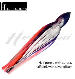 HOLO HOLO HAWAII (HHH) HHH, 9" SQUID LURE SKIRT FLASH SALMON BLACK #414