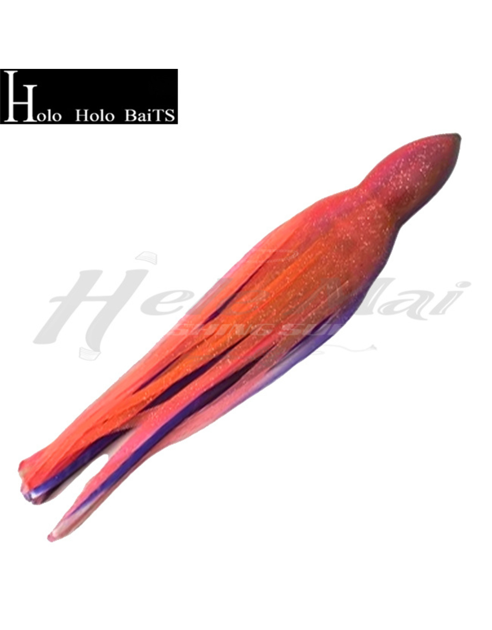 HOLO HOLO HAWAII (HHH) HHH, 9" SQUID LURE SKIRT FLASH SALMON BLACK #414