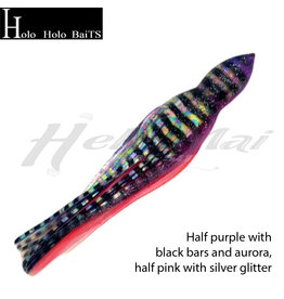 HOLO HOLO HAWAII (HHH) HHH, 7" SQUID LURE SKIRT BARS FLASH BLACK PURPLE #248