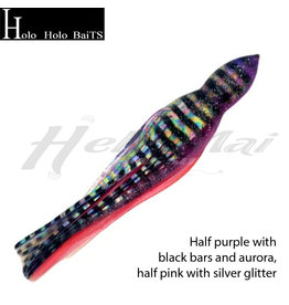 HOLO HOLO Squid Skirt, 9" Bars Flash Black Purple, 0248