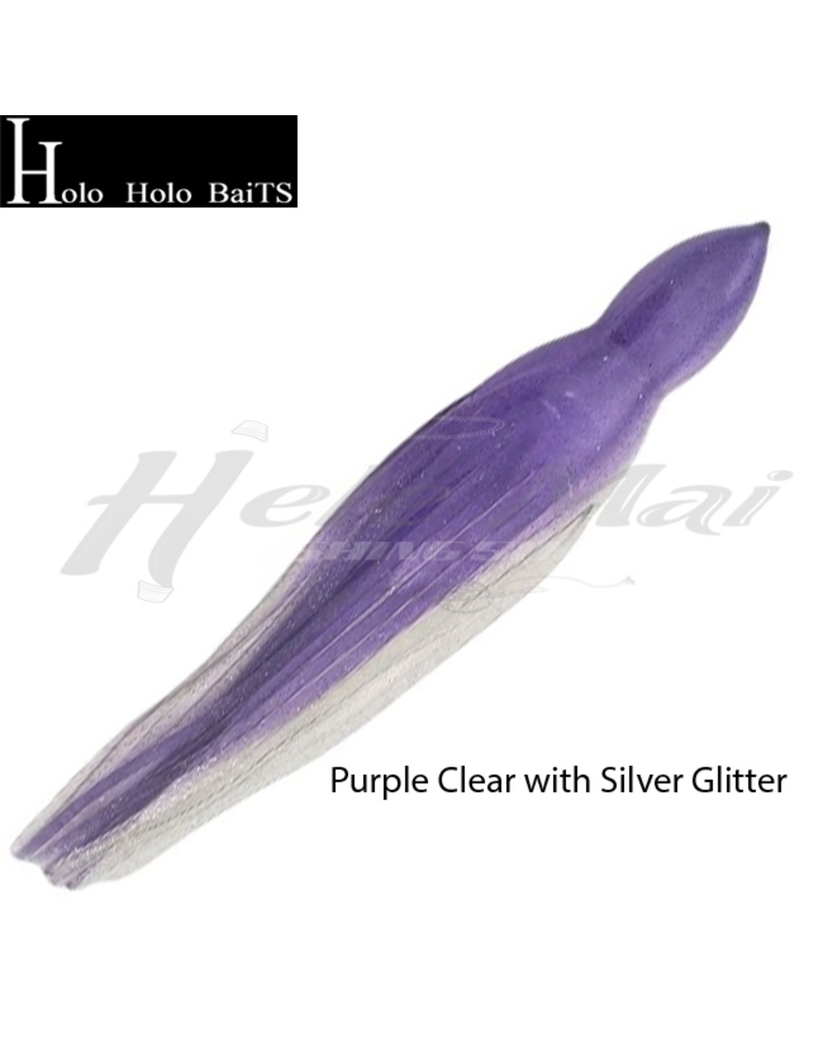 HOLO HOLO HAWAII (HHH) HHH, 9" SQUID LURE SKIRT PURPLE WHITE SILVER #148