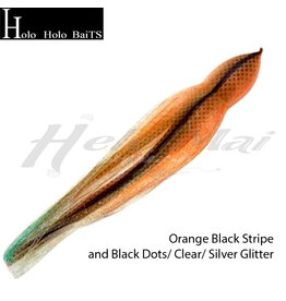 HOLO HOLO HAWAII (HHH) HHH, 9" SQUID LURE SKIRT ROOTBEER SILVER GLITTER #109