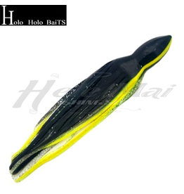 HOLO HOLO HAWAII (HHH) HHH, 9" SQUID LURE SKIRT BLACK SILVER STRIPE YELLOW #010