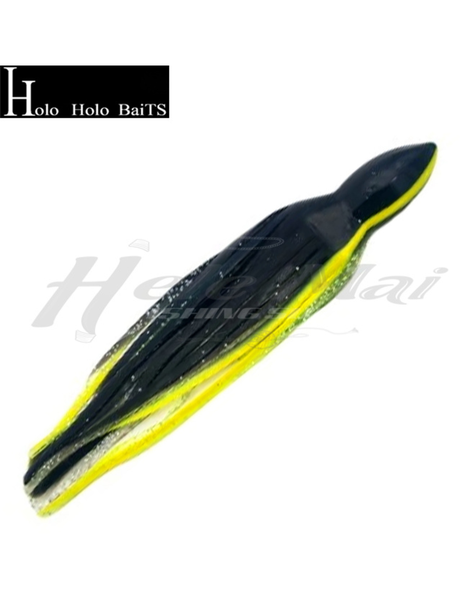 HOLO HOLO HAWAII (HHH) HHH, 7" SQUID LURE SKIRT BLACK SILVER STRIPE YELLOW #010