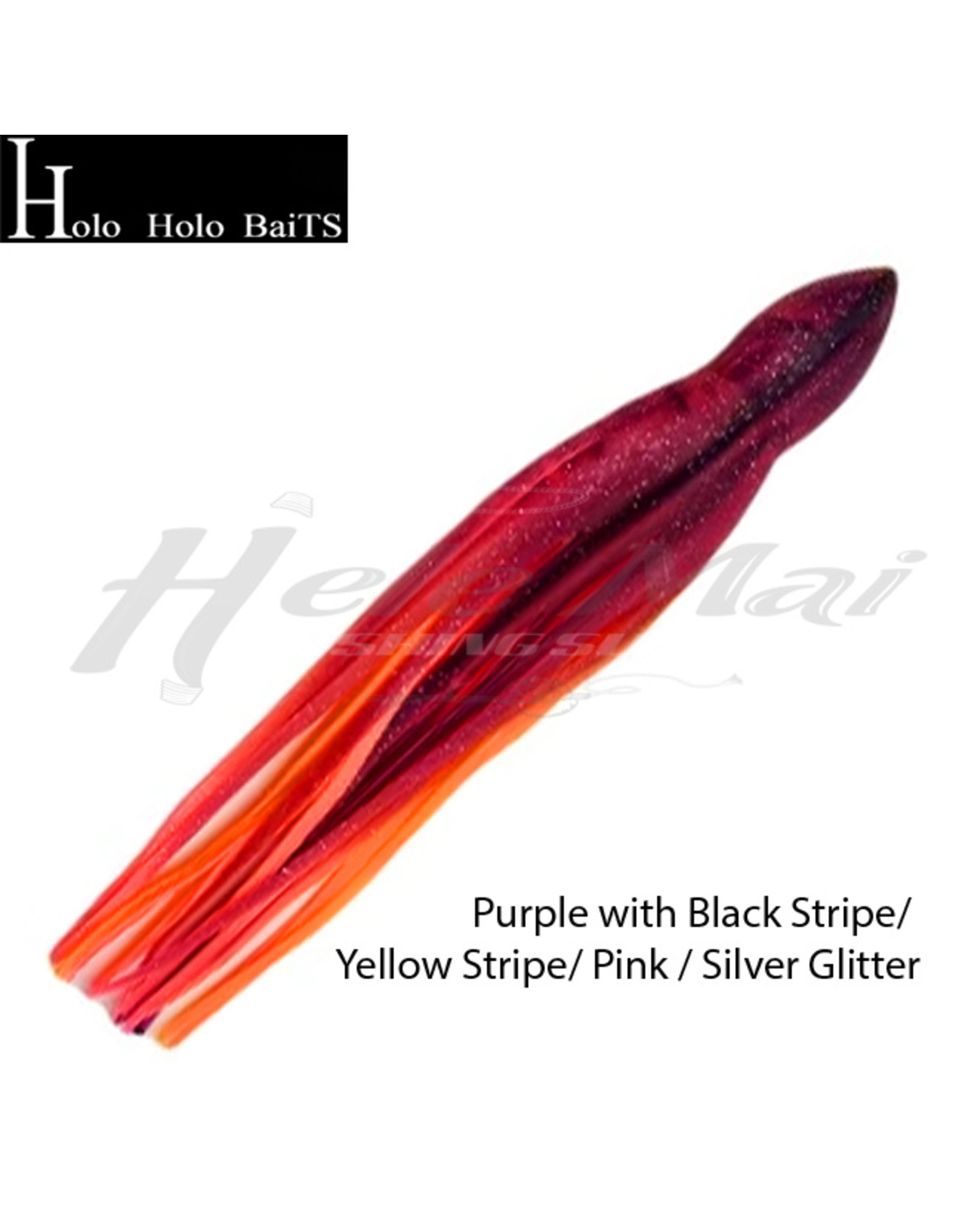 HOLO HOLO HAWAII (HHH) HHH, 9" SQUID LURE SKIRT SALMON ORANGE RED #084