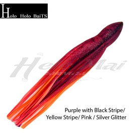 HOLO HOLO HAWAII (HHH) HHH, 9" SQUID LURE SKIRT SALMON ORANGE RED #084