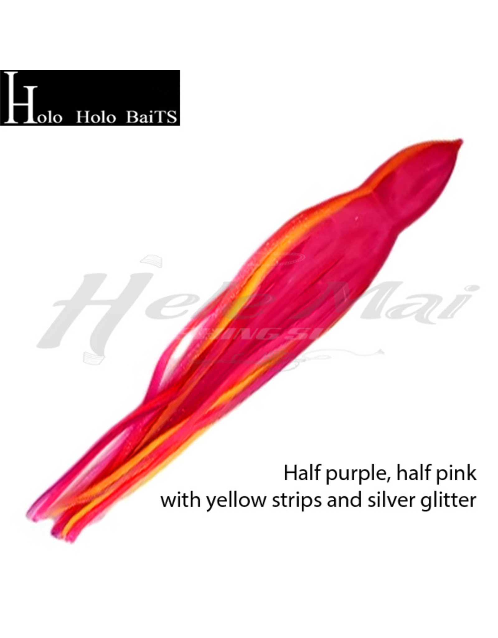 HOLO HOLO HAWAII (HHH) HHH, 7" SQUID LURE SKIRT PINK YELLOW STRIPE #013