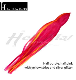 HOLO HOLO HAWAII (HHH) HHH, 9" SQUID LURE SKIRT PINK YELLOW STRIPE #013