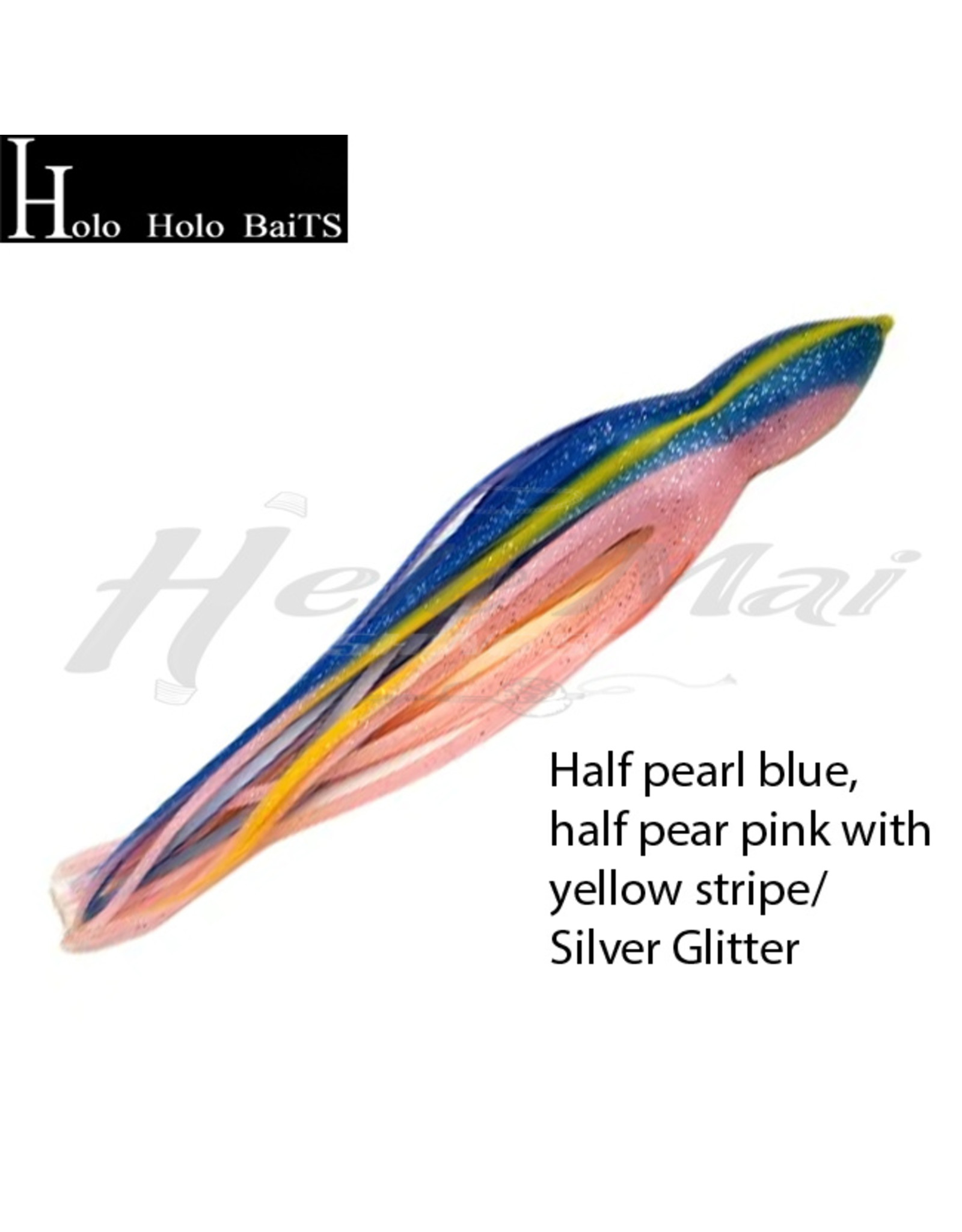 HOLO HOLO HAWAII (HHH) HHH, 9" SQUID LURE SKIRT BLUE PINK YELLOW BLACK GLITTER #1478