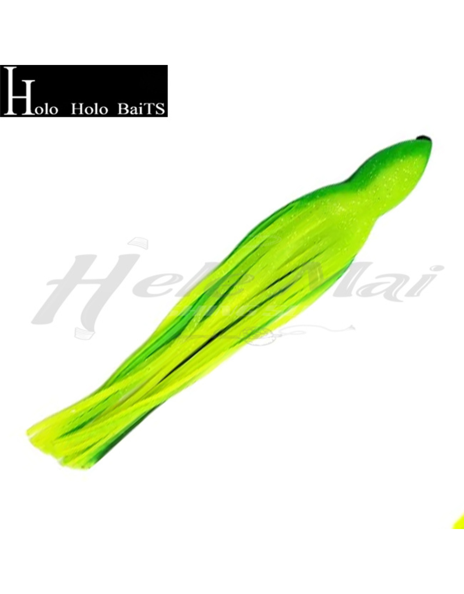 HOLO HOLO HAWAII (HHH) HHH, 7" SQUID LURE SKIRT FROG GREEN YELLOW #099