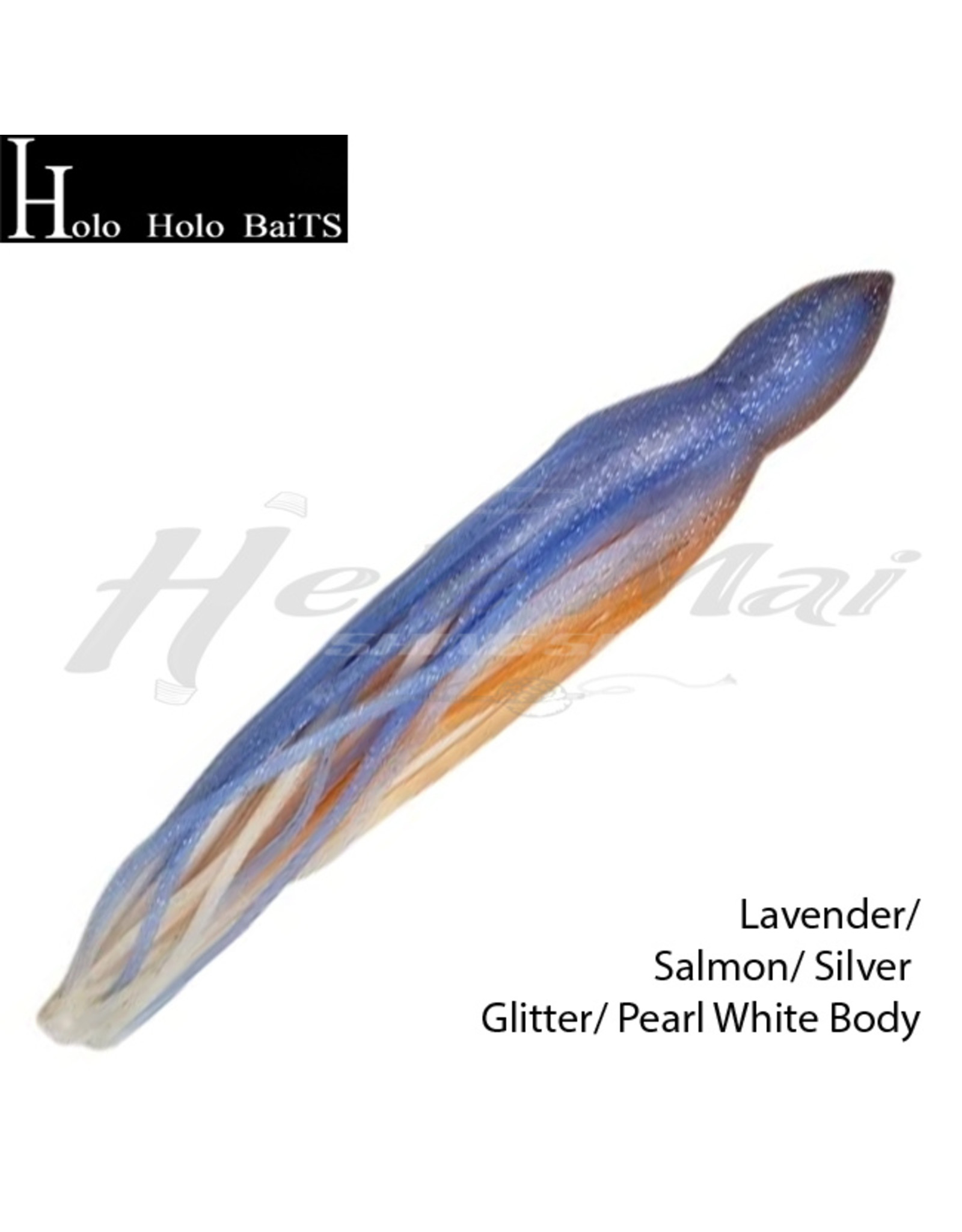 HOLO HOLO HAWAII (HHH) HHH, 9" SQUID LURE SKIRT SALMON LAVENDER GOLD #1300