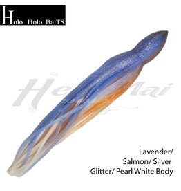 HOLO HOLO HAWAII (HHH) HHH, 9" SQUID LURE SKIRT SALMON LAVENDER GOLD #1300