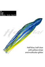HOLO HOLO Squid Skirt, 9" Blue Silver Yellow Stripe, 0012