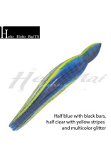 HOLO HOLO HAWAII (HHH) HHH, 7" SQUID LURE SKIRT BLUE SILVER YELLOW STRIPE #009