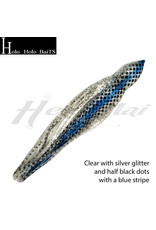 HOLO HOLO Squid Skirt, 7" Silver Glitter Dots Stripe, 0007