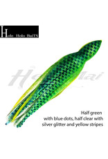 HOLO HOLO HAWAII (HHH) HHH, 7" SQUID LURE SKIRT FROG GREEN DOTS #005