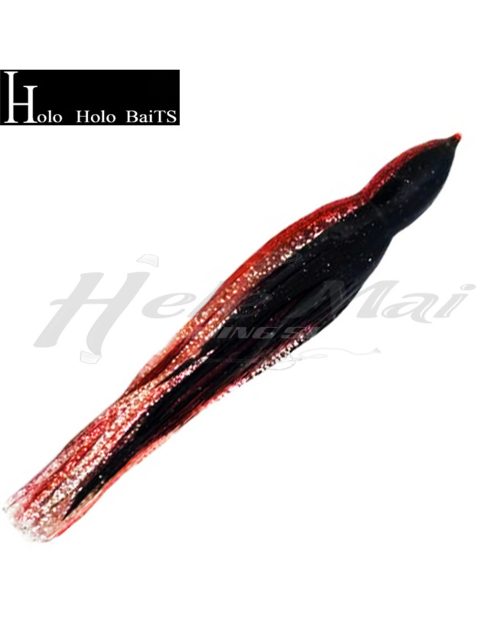 HOLO HOLO HAWAII (HHH) HHH, 9" SQUID LURE SKIRT BLACK PINK GLITTER #002