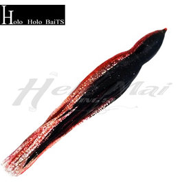 HOLO HOLO HAWAII (HHH) HHH, 9" SQUID LURE SKIRT BLACK PINK GLITTER #002
