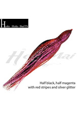 HOLO HOLO HAWAII (HHH) HHH, 9" SQUID LURE SKIRT BLACK PINK GLITTER #002