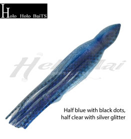 HOLO HOLO HAWAII (HHH) HHH, 9" SQUID LURE SKIRT BLUE SILVER GLITTER #001