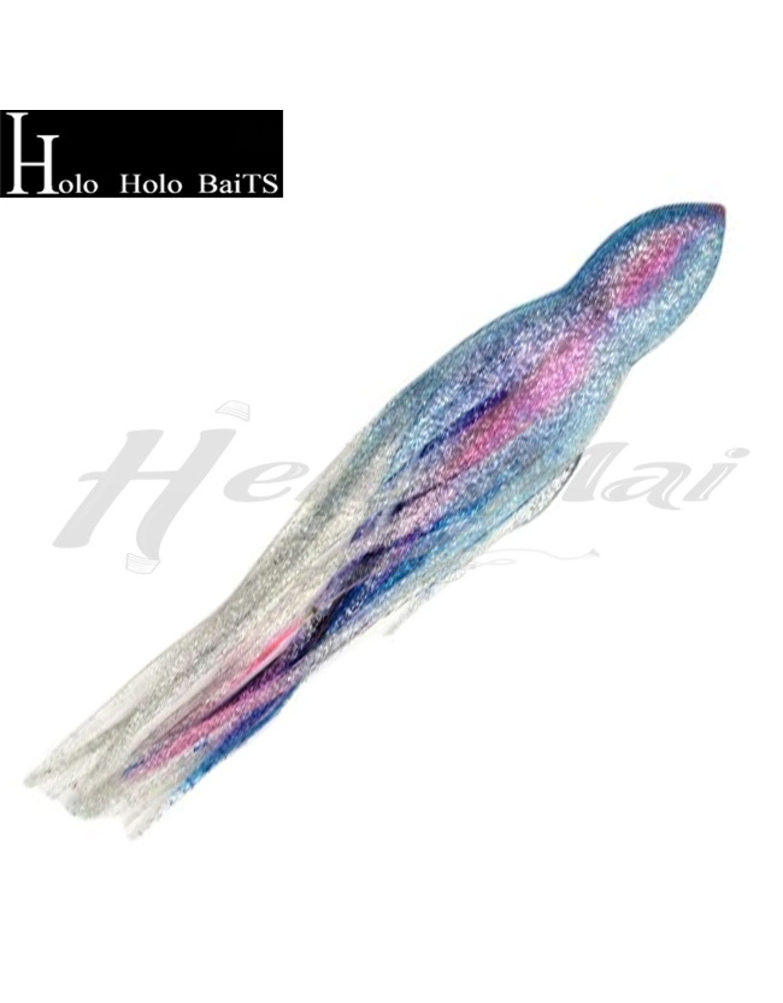 HOLO HOLO HAWAII (HHH) HHH, 9" SQUID LURE SKIRT SILVER GLITTERS BLUE PINK #1473