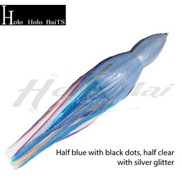 HOLO HOLO HAWAII (HHH) HHH, 9" SQUID LURE SKIRT BLUE SALMON PURPLE STRIPE SM1-6B