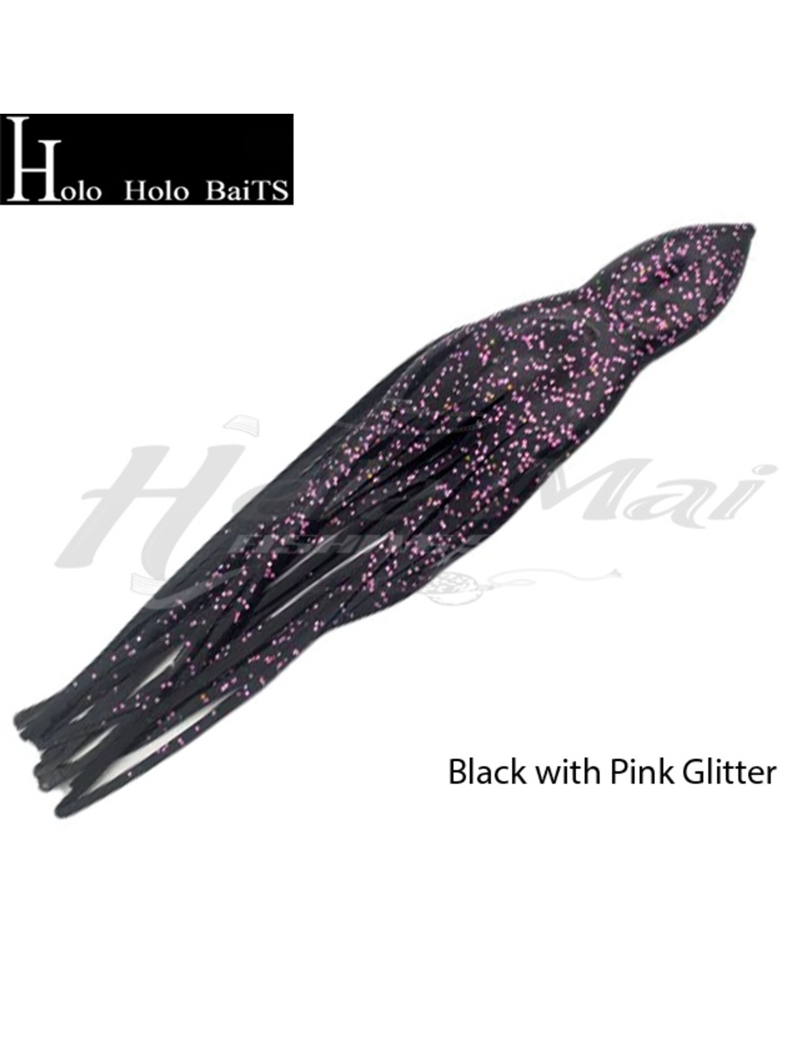 HOLO HOLO HAWAII (HHH) HHH, 9" SQUID LURE SKIRT MAVIS BLACK NEW CLEAR #2