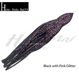 HOLO HOLO HAWAII (HHH) HHH, 9" SQUID LURE SKIRT MAVIS BLACK NEW CLEAR #2