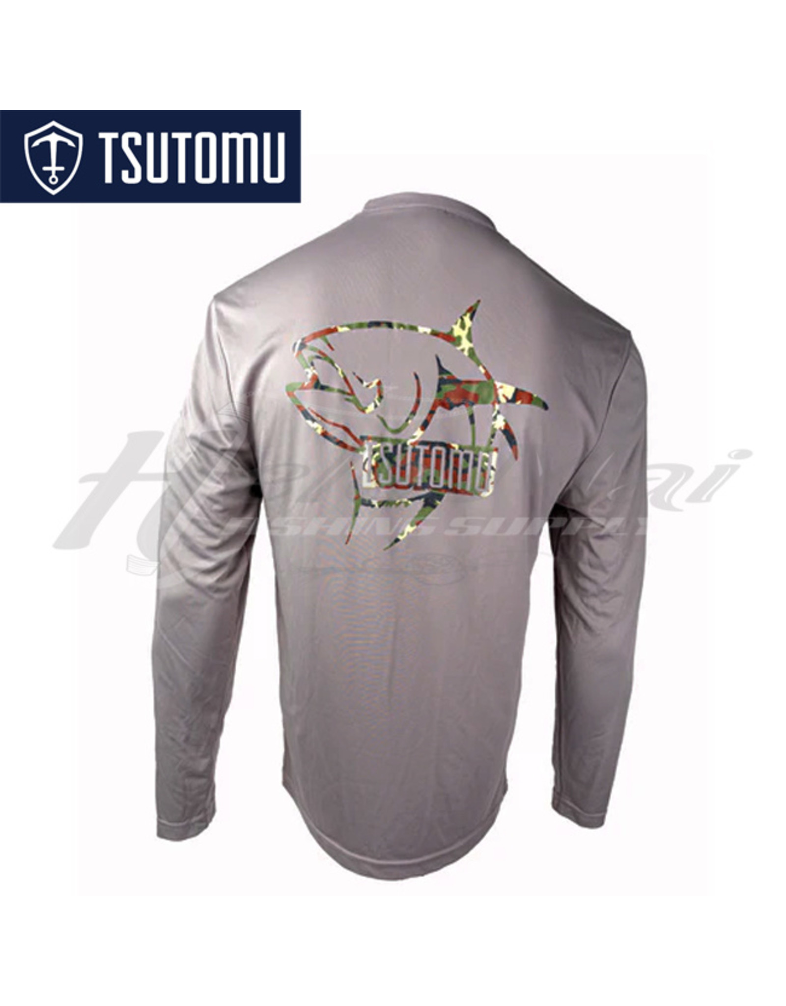 TSUTOMU Tsutomu Dry Fit Shirt, UV+, Charcoal