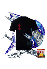 HAMMERHEAD SPEARGUNS (HHS) HHS, KATAKANA WAHOO T-SHIRT SHORT BLACK