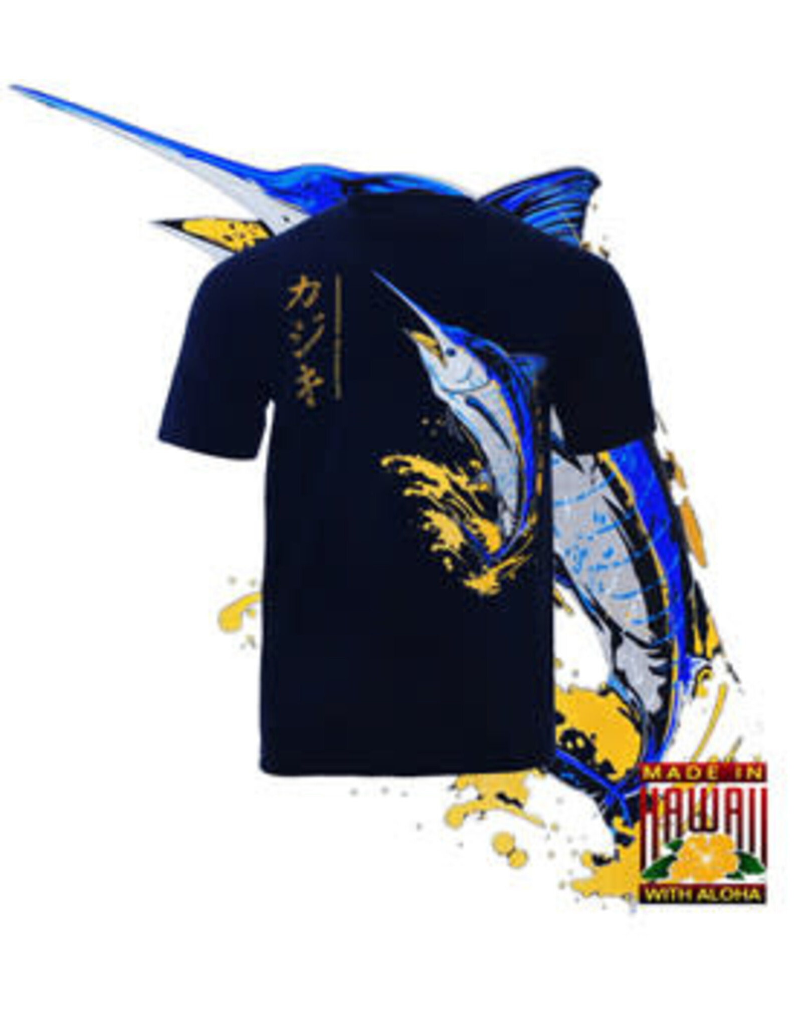 HAMMERHEAD SPEARGUNS (HHS) HHS, KATAKANA KAJIKI T-SHIRT SHORT NAVY