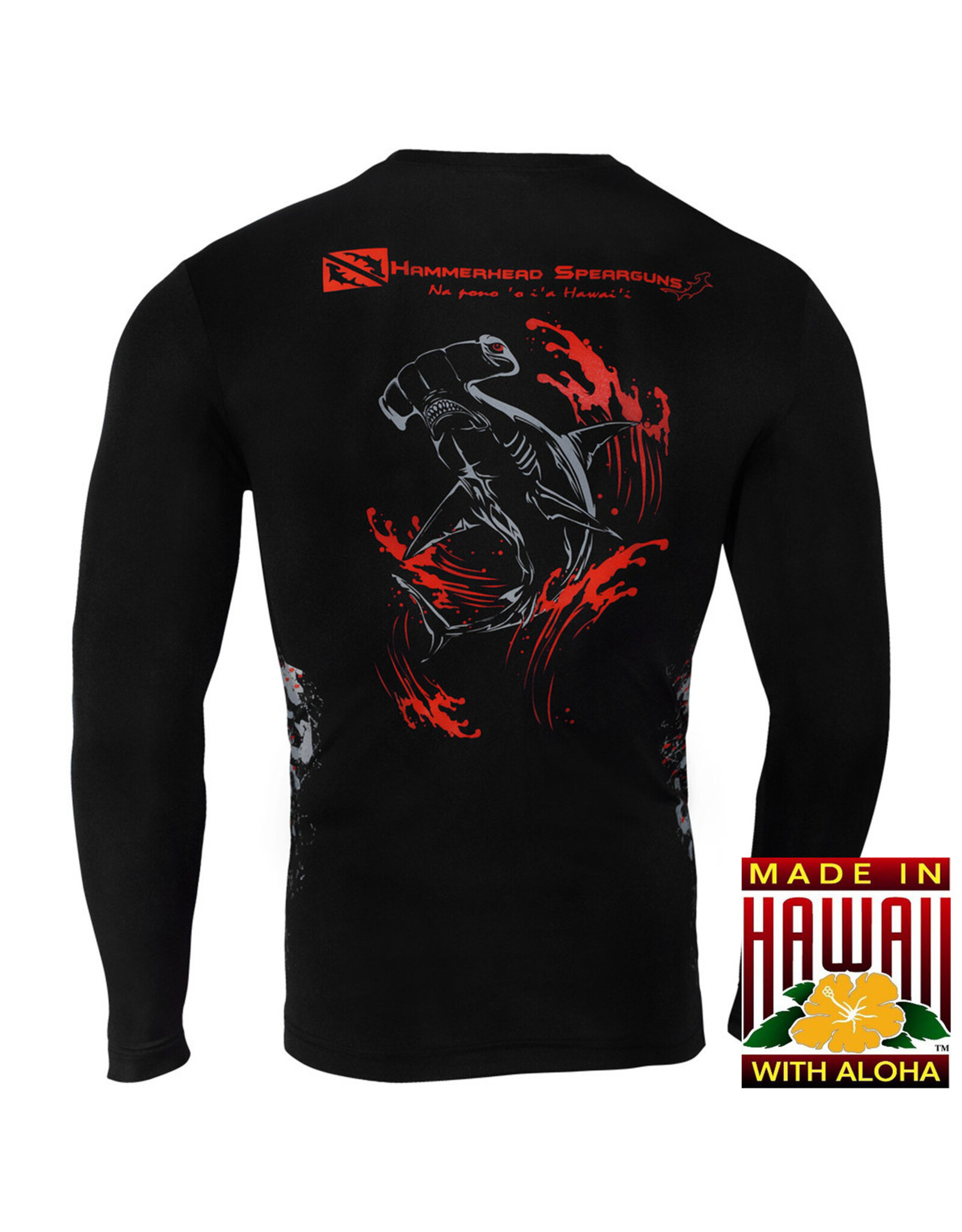 HAMMERHEAD SPEARGUNS (HHS) HHS, LAWAI'A DRY FIT SHIRT HH WAVE