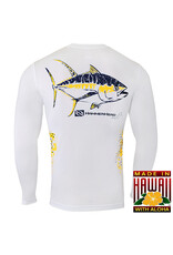 HAMMERHEAD SPEARGUNS (HHS) HHS, LAWAI'A AHI DRY FIT SHIRT LONG WHITE