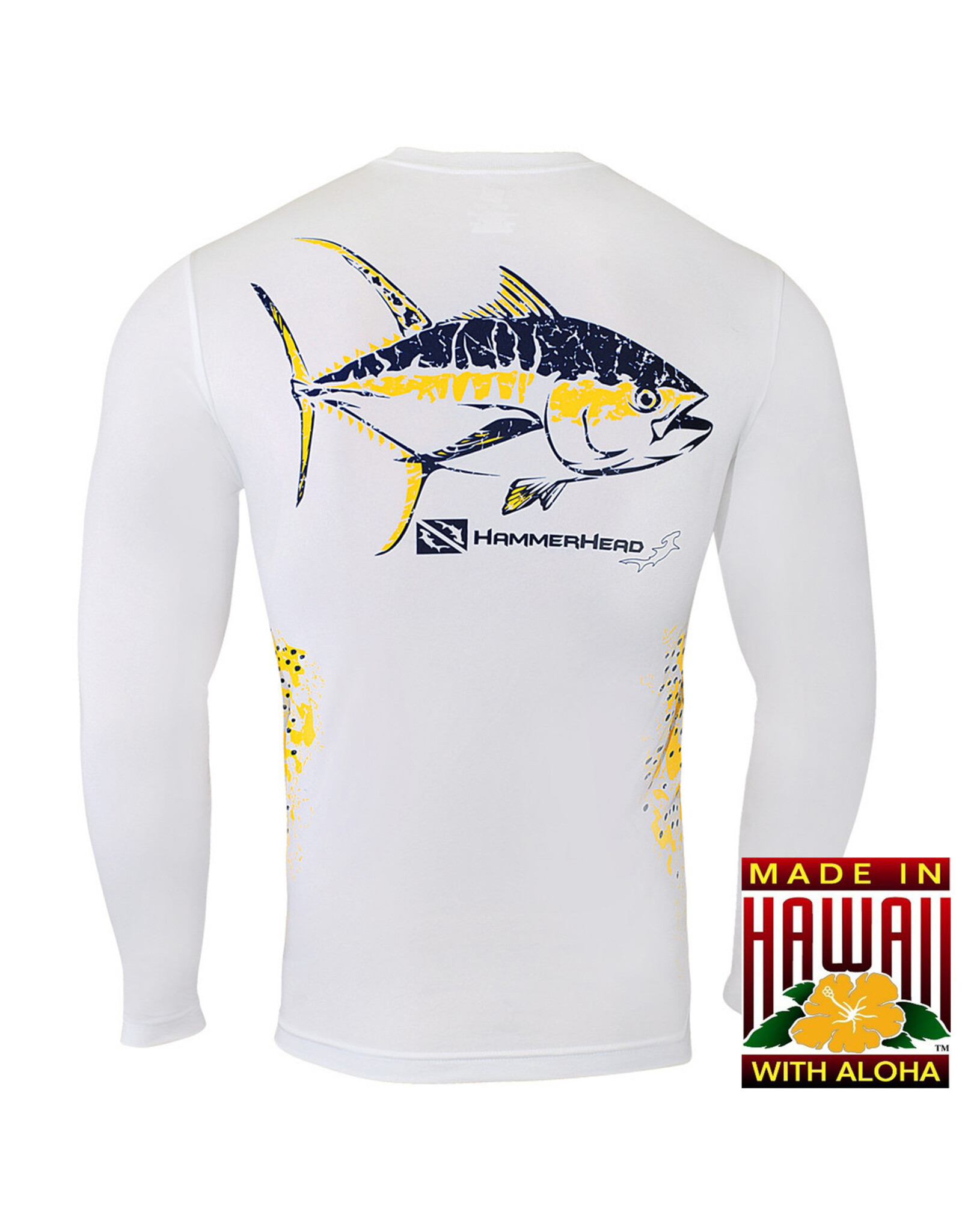 HAMMERHEAD SPEARGUNS (HHS) HHS, LAWAI'A AHI DRY FIT SHIRT LONG WHITE