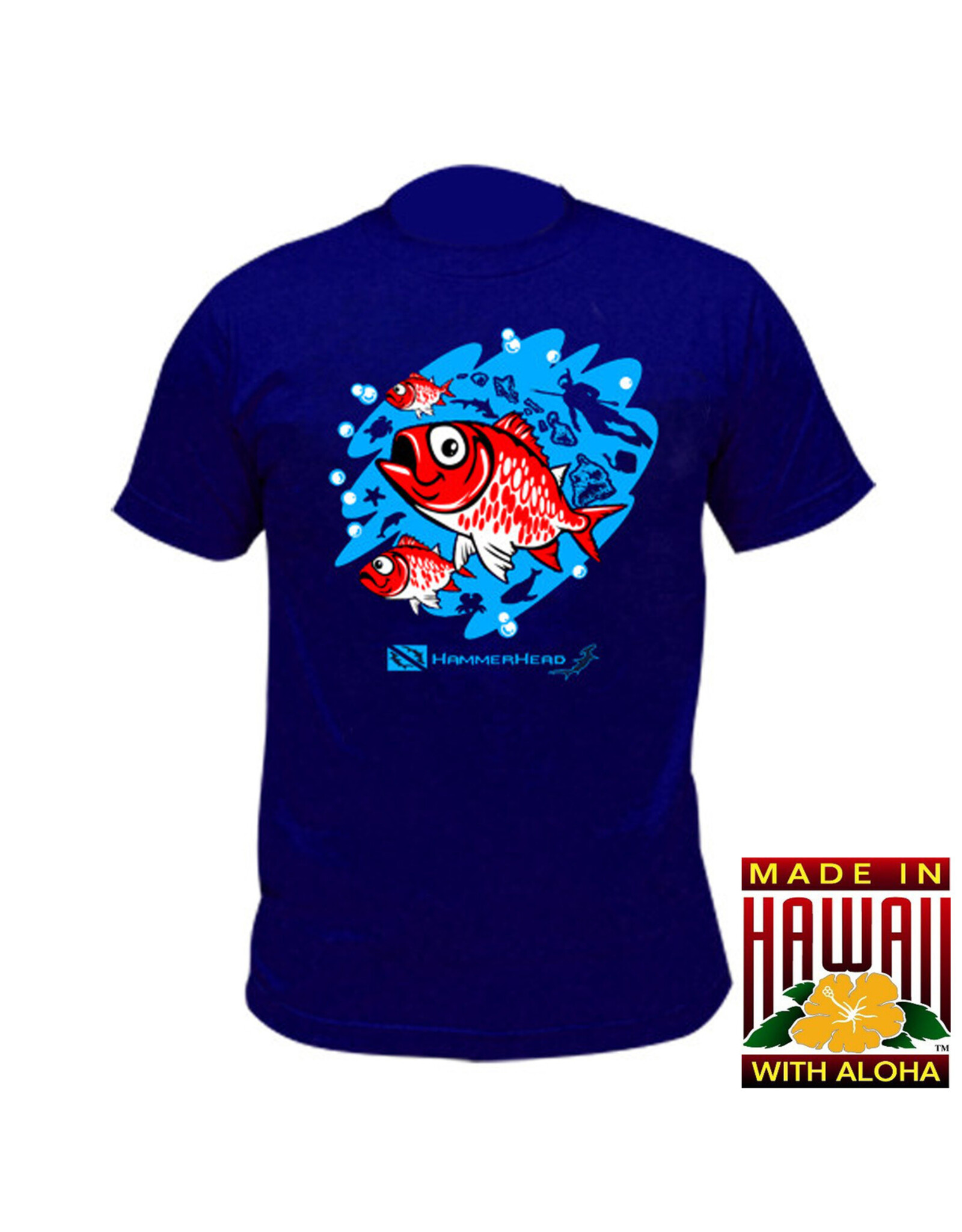 HAMMERHEAD SPEARGUNS (HHS) HHS, KIDS MENPACHI T-SHIRT SHORT NAVY