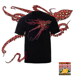 HAMMERHEAD SPEARGUNS (HHS) HHS, KATAKANA NIGHT TAKO T-SHIRT SHORT BLACK