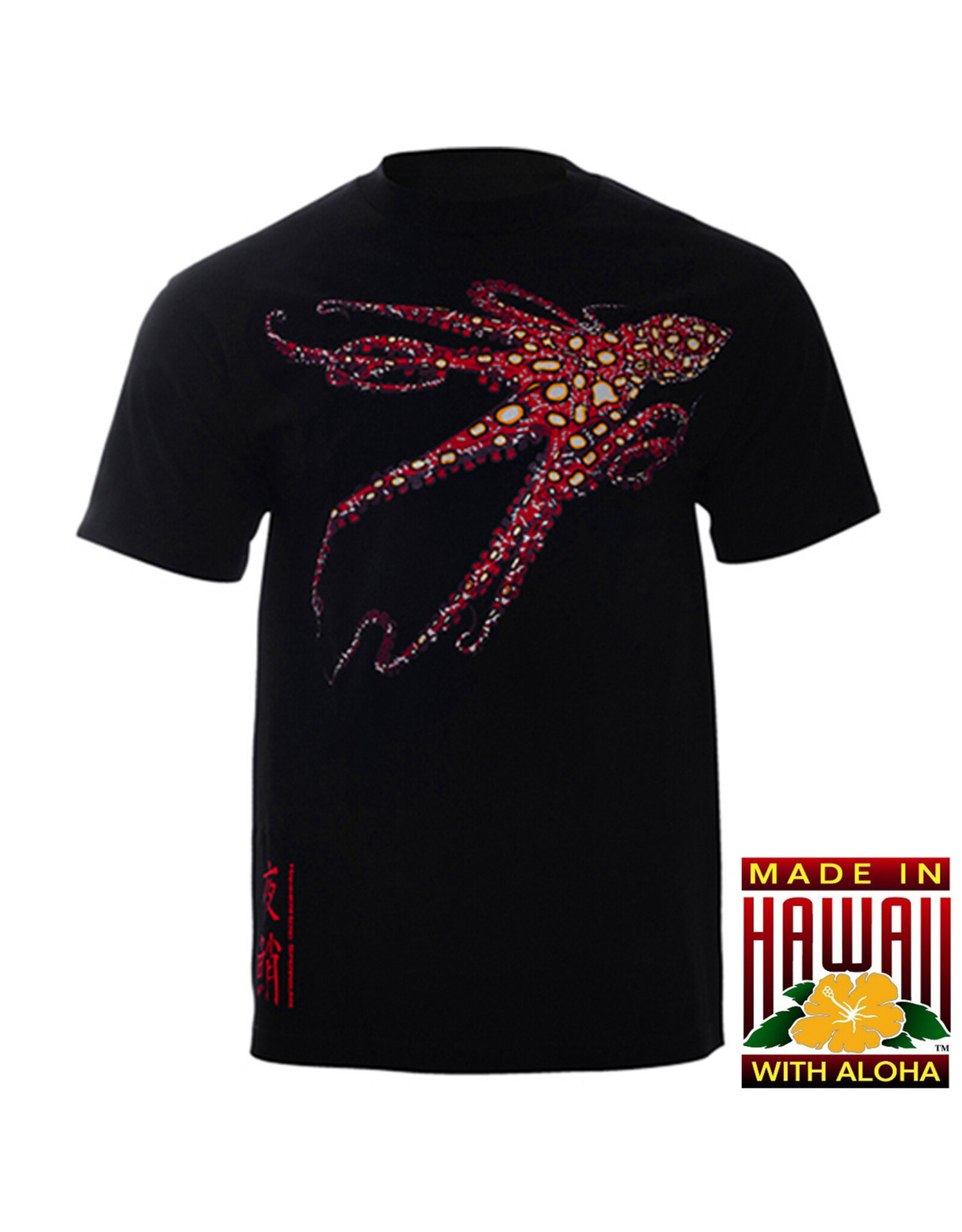 HAMMERHEAD SPEARGUNS (HHS) HHS, KATAKANA NIGHT TAKO T-SHIRT SHORT BLACK