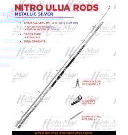 NITRO (NIT) NITRO, ULUA ROD METALLIC SILVER, MEDIUM HEAVY 13'