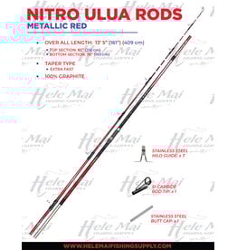 NITRO (NIT) NITRO, ULUA ROD METALLIC RED HEAVY 13'