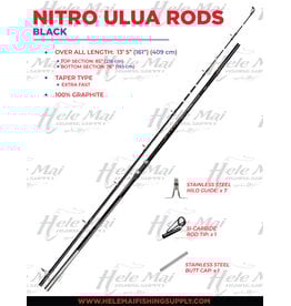 NITRO (NIT) NITRO, ULUA ROD BLACK EXTRA HEAVY 13'