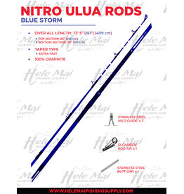 NITRO (NIT) NIT, ULUA ROD NP1302H BLUE STORM W/SILVER 13' HEAVY