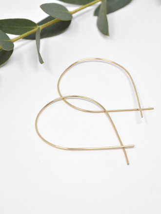 Loops Jewellery Loops Fish Wire Earrings Large Gold Loops Jewellery Loops Fish Wire Earrings Large Gold