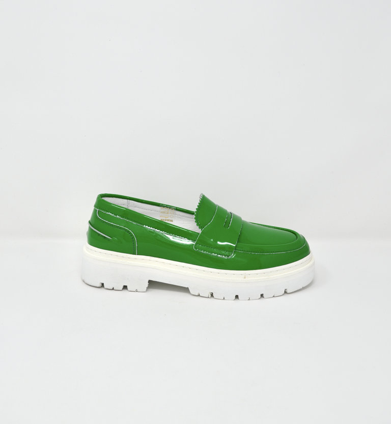 JIM RICKEY PENNY LOAFER GREEN LEATHER