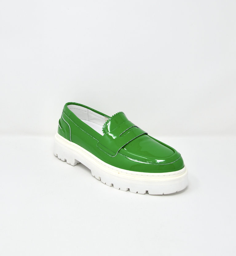 JIM RICKEY PENNY LOAFER GREEN LEATHER