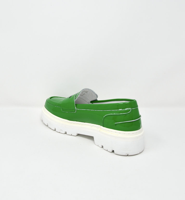 Jim Rickey JIM RICKEY PENNY LOAFER GREEN LEATHER