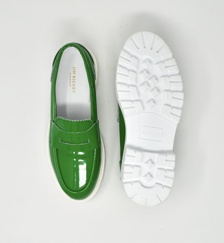 JIM RICKEY PENNY LOAFER GREEN LEATHER
