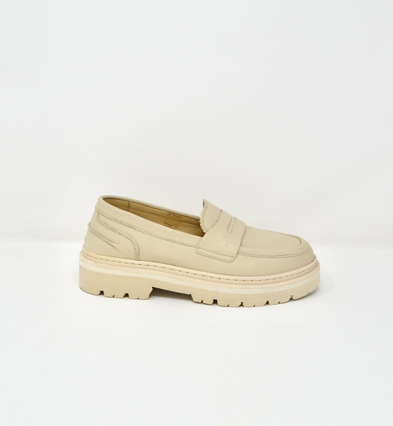 JIM RICKEY PENNY LOAFER CREAM LEATHER