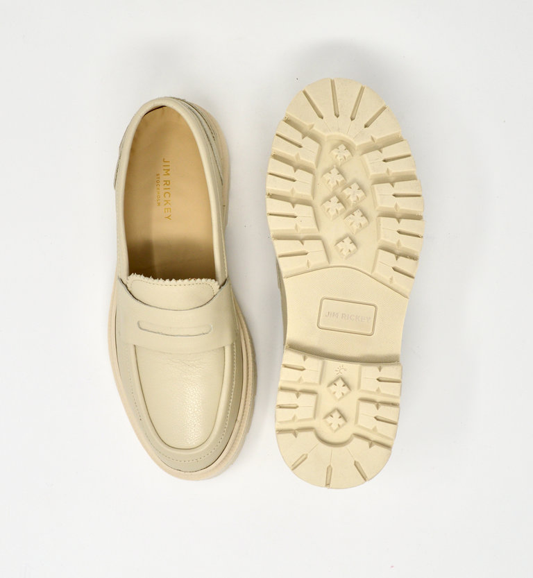 JIM RICKEY PENNY LOAFER CREAM LEATHER